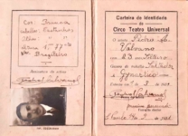 Carteirinha de identificação do artista Pedro Valvano.